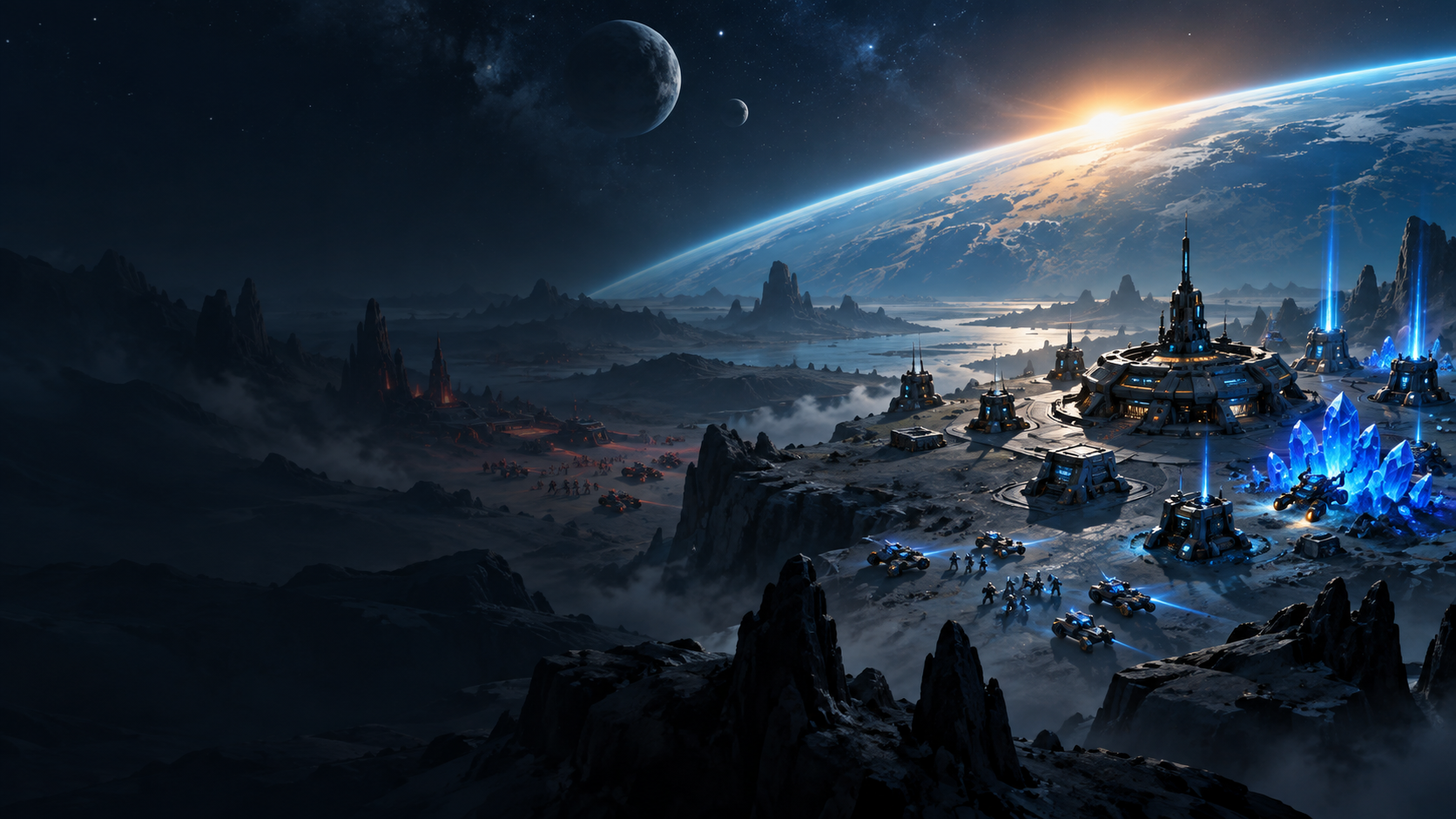 Original science-fiction strategy battlefield artwork